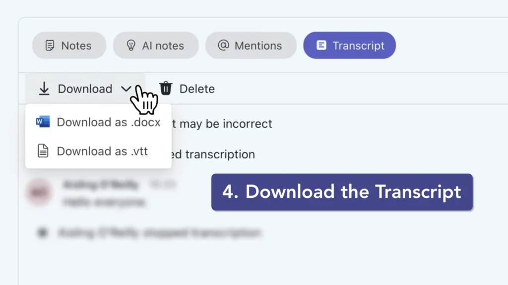 How to Download Transcript from Microsoft Teams