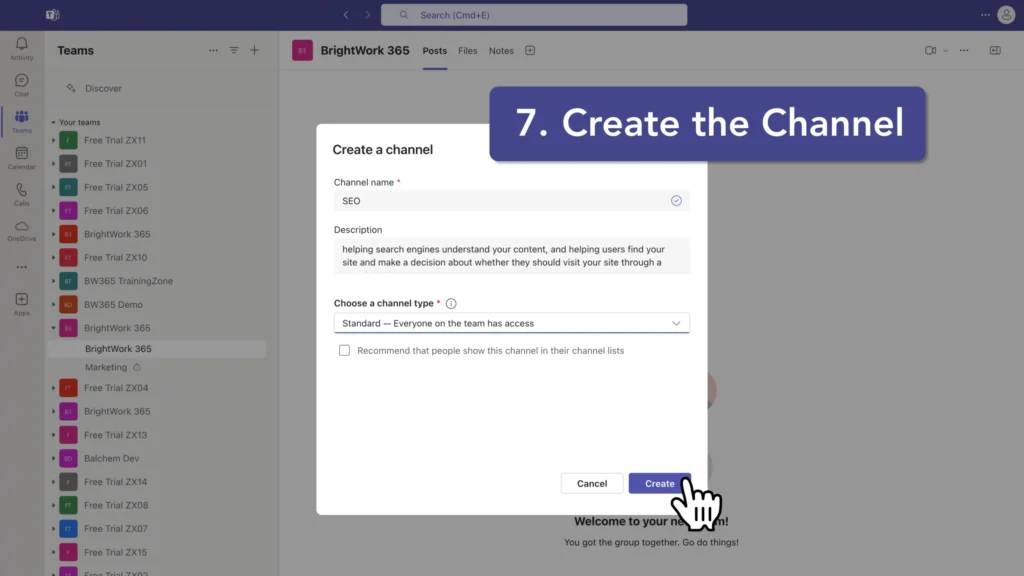 How to Create a Channel in Microsoft Teams